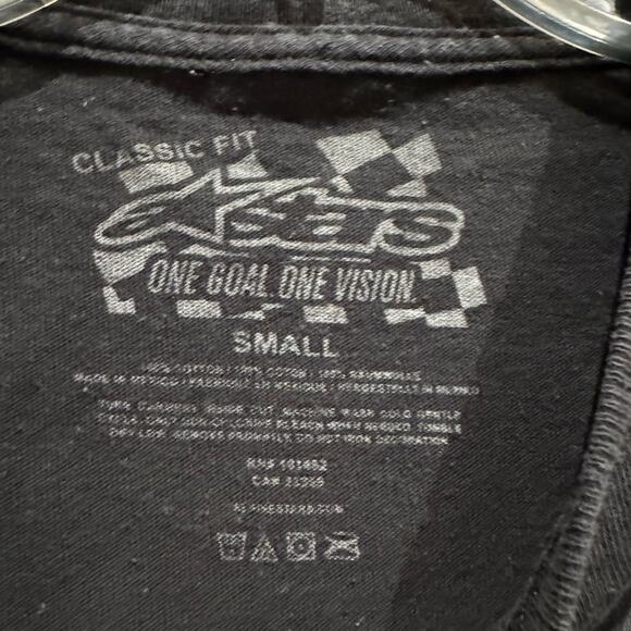 Alpine Stars black logo front t-shirt size small - Picture 3 of 3